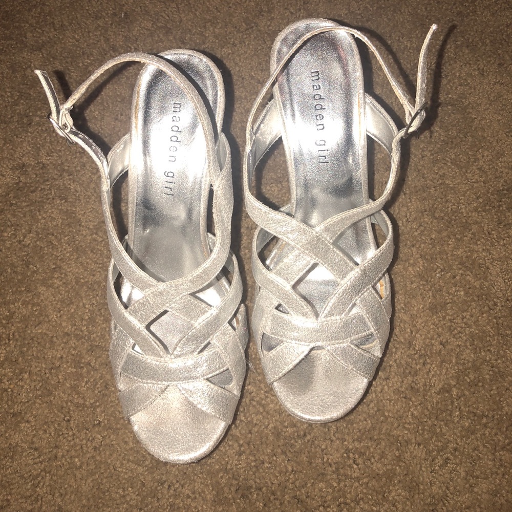 Madden Girl silver high heels